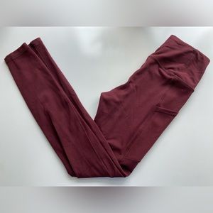 NWOT Banana Republic High Rise Legging, Burgandy, size XS